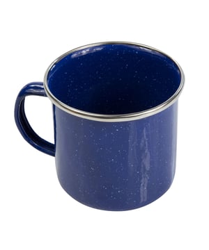 100% staal. Gemaakt van staal met een duurzame emaillaag. Lichtgewicht en draagbaar. Geschikt voor warme of koude dranken. 350ml capaciteit.