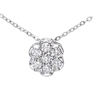 9K (375) witgoud: 1,1 gram; # Diamant: 0,153 ct; # Afmeting: 46 cm x 0,73 cm x 0,65 cm