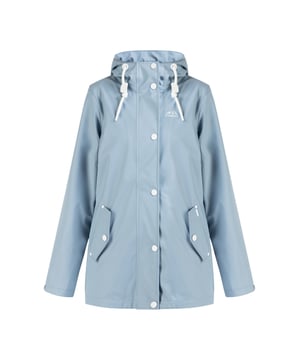 Geen vulling  Op regenachtige dagen biedt deze klassieke ICEBOUND heerlijke bescherming. Het gecoate materiaal is wind- en waterdicht en ideaal voor een wandeling in alle weersomstandigheden. De licht getailleerde, middellange vorm biedt extra bescherming tegen regen met de brede capuchon en stijlvolle koorden. De drukknoopsluiting boven de ritssluiting en de schuine klepzakken optimaliseren de jas bovendien op het gebied van weersbestendigheid.  Regenjas