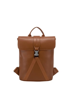 This contemporary style is perfect for those seeking practicality with style. Crafted with smooth leather, the bag oozes premium quality with a flap over front with gunmetal clip buckle and a leather grab handle. The premium nylon webbing shoulder straps are adjustable, providing comfort for the wearer as well as being durable. Inside reveals signature Smith & Canova lining and zip and fold pockets for any valuables. The exterior features a Smith & Canova debossed logo as well as an extra zip pocket. Features: , Smooth leather, Smith and Canova debossed logo, Flapover front with clip buckle fastening and nylon webbing, Gunmetal hardware, Leather grab handle, Adjustable premium nylon webbing shoulder straps, Smith and Canova signature lining, Internal zip and fold pockets, Padded 9 inch tablet slip pocket with Velcro tab fastening, External vertical zip pocket on the back, Smaller size Style Ref: 93056 TAN
