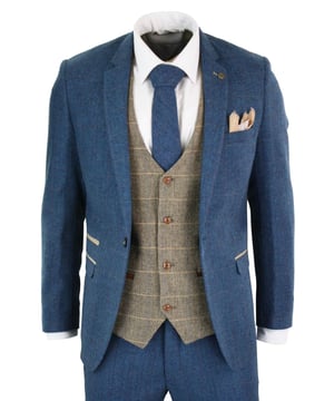 A match made in Sartorial Heaven, the Dion suit &amp; DX7 waistcoat combination makes for a head-turning wedding suit! Both styles have been created with meticulous craftsmanship using a herringbone weave and the added wool content to the Dion lends a hand to durability and comfort. This heritage mix and match suit will ensure all eyes on you on the big day - Note: The waistline of the pants is 15cm smaller than the corresponding size of the jacket. For example, a 34'' coat + 28'' pants, a 36'' coat + 30'' pants, a 38'' coat + 32'' pants, a 40'' coat + 34'' pants, a 42'' coat + 36'' pants, 44'' jacket + 38'' pants, 46'' jacket + 40'' pants, 48'' jacket + 42'' pants, 48'' jacket + 44'' pants, and 52'' jacket + 46'' pants.