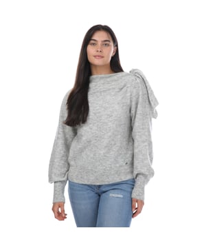 Dames Ted Baker Larbow Bow Embellished Trui in lichtgrijs.- Boothals.- Lange mouwen.- Strikversiering op schouder.- Merkplaatje.- 47% Polyamide 37% Wol 13% Mohair 3% Elastan.  Handwas - Ref: 274790LTGREY