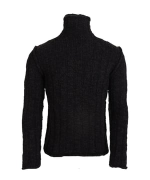 100% Authentic Dolce & Gabbana long sleeve wool-blend sweater
  Pullover turtleneck design
  Rich brown color
  Logo details
  Made in Italy
  Material: 93% Wool 7% PA