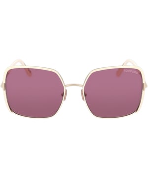 Tom Ford FT1006 32Y Raphaela Gold Sunglasses. A touch of fun for your summer days, but nothing too out of the ordinary for a Tom Ford collectible. Tom Ford Gold Sunglass perfect for the summer. Tom Ford Gold FT1006 32Y  Sunglasses, Lens Width = 60mm, Nose Bridge Width = 18mm, Arm Length = 135mm, Made in Italy. Sunglasses, Sunglasses Case, Cleaning Cloth and Care Instructions all Included, 100% Protection Against UVA & UVB Sunlight and Conform to British Standard EN 1836:2005. Tom Ford Gold Sunglasses. FT1006 32Y Raphaela