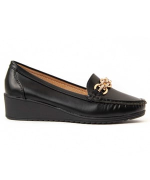Damen-Keilslipper. Bequeme Passform. Hergestellt von anderen Marken für unsere Marke. Ungefähre Maße: 4 cm Keil.