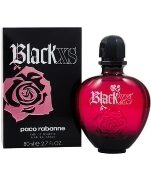 Black XS by Paco Rabanne was launched in 2007. Paco Rabanne Black XS is classified as Floral Woody Musk fragrance. Black XS for her is a fragrance for a rebel princess with a mysterious, rebellious and sensual feel. The floral fruity fragrance begins with bold and sparkling top note with cranberry and pink pepper berries. The heart of the fragrance is charming, feminine black violet, cocoa flower and rose with a passionate base note of black vanilla, massoia wood and patchouli. Paco Rabanne Black XS fragrance composition is a creation of Emilie (Bevierre) Coppermann, Mark Buxton, Symrise. The bottle is a design by Jerome Falliant Dumas.