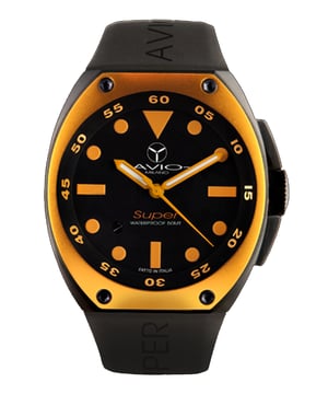 Avio milano: reloj súper negro para hombre