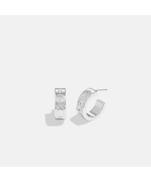 Kissing C Small Huggie Earrings