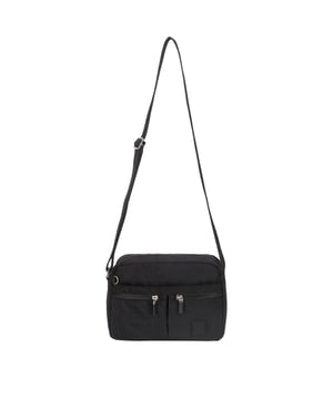 This practical everyday bag is heavy on features and light in weight, with two main zip compartments and a hidden zip on the front flap as well as your main zipped compartment it is more than ideal for organising your valuables. This casual, compact design also features an adjustable cotton strap for all your comfort needs. This functional fun design is stylish and spacious for all your travelling needs, from the supermarket to a Saturday hike. Features: , Artsac rubberised patch logo, Two main zip compartments, Adjustable strap, Concealed front zip section, Front flap-over with 2 zip pockets, Internal zip and slip pocket, External zip pocket on the back Style Ref: 50460 BLACK