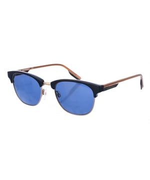 Unisex zonnebril met een montuur van metaal en acetaat.
 Navy kleur
 Rechthoekig montuur.
 Lichtblauwe glazen
 Acetaat veren.
 100% UV-bescherming.
 Antireflecterende kristallen.
 Inclusief echtheidscertificaat en garantie.

 Afmetingen: Afmetingen: Lens hoogte: 45 mm, Lens breedte: 52 mm, Brug: 20 mm, Tempels: 145 mm.

 Reiniging en onderhoud:
 -Reinig de bril met water en zeep (neutraal).
 - Gebruik geen vuile of schurende doekjes, die kunnen de eigenschappen van de filters veranderen.
 - Gebruik alleen originele accessoires en reserveonderdelen.
 Afmetingen: Afmetingen: Lenshoogte: 45 mm, Lensbreedte: 52 mm, Brug: 20 mm, Tempels: 145 mm.
 Samenstelling: Acetaat-Metaal
 Onderhoud:
Reiniging en onderhoud:
 -Reinig de glazen met water en zeep (neutraal).
 - Gebruik geen vuile of schurende doekjes, die kunnen de eigenschappen van de filters veranderen.
 - Gebruik alleen originele accessoires en reserveonderdelen.