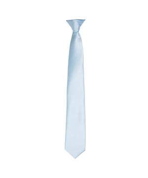 Glänzend satinierte Clip-Krawatte. Schmale Klingenbreite, 3,34" / 8,5cm. Hergestellt aus OEKO-TEX Standard 100 Gewebe. Clip-Verschluss aus Stahl. Material: 100% gewebtes Polyester-Satin-Gewebe.