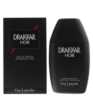 Drakkar Noir by Guy Laroche is an aromatic fougere fragrance for men. Top notes: lavender, lemon, bergamot, mint, rosemary, lemon verbena, basil and artemisia. Middle notes: juniper, coriander, cinnamon, angelica, wormwood, carnation and jasmine. Base notes: oakmoss, leather, fir, pine tree needles, sandalwood, vetiver, patchouli, cedar, amber and resins. Drakkar Noir was launched in 1982.
