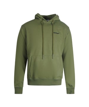 Blijf warm en stijlvol met deze gebroken witte groene hoodie. Deze hoodie heeft een iconisch ontwerp en zal zeker een gespreksstarter zijn. Pronk met je unieke stijl!, gebroken wit logo linksvoor op de borst, gebroken witte groene hoodie, normale pasvorm, gebroken witte groene hoodie, 100% katoen, lange mouwen, elastische taille en mouwuiteinden. Verstelbare capuchon met trekkoord, grote kangoeroezak aan de voorkant, Made in Portugal, groene capuchon