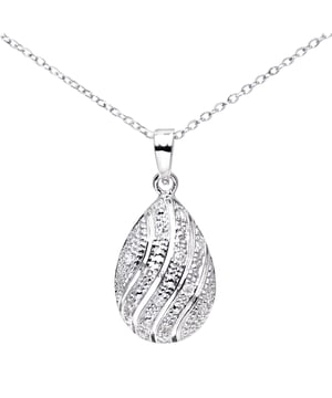 9K (375) witgoud: 1,4 gram; # Diamant: 0,05 ct; # Afmeting: 46 cm x 2,05 cm x 0,86 cm