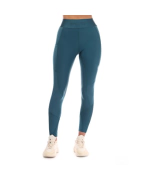 Dames Skins Series-3 Lange Panty in groenblauw.- Elastische tailleband met merkopdruk.- Achterzak van gaas.- Medium compressieprofiel voor dagelijks comfort en ondersteuning.- Reflecterend contourlogo.- 76% Nylon 24% Elastaan.- Ref: ST40300450574