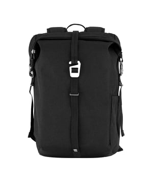 Material: Polyamide, PU, PU Coating, Recycled Polyester. Denier: 900D. Length: 45cm. Width: 26cm. Depth: 13cm. Fabric Technology: DWR Finish, EcoShield. Design: Plain. Fastening: Adjustable Buckle. 295gsm. Adjustable Chest Strap, Padded Back, Padded Compartment, Reflective Detail, Roll Top Closure, Shoulder Strap. Compartments: 1 Main Compartment. Pockets: 1 Side Pocket, 1 Inner Pocket, Zip. Sustainability: Made from Recycled Materials. Capacity: 16L. Suitable for: 13in Laptop, Tablet Up To 9in.
