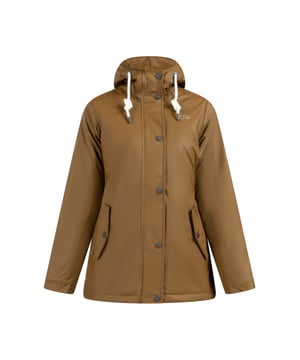 Die Sicherheit, auch an regnerischen und kalten Tagen gut geschützt aus dem Haus gehen zu können, bietet Ihnen die ICEBOUND Regenjacke mit weichem Teddy-Innenfutter. Sie hat ein beschichtetes Material, das wind- und wasserdicht ist, dazu kommen die versiegelten Nähte, die garantiert keine Nässe durchdringen lassen. Die große Kapuze mit gravierten Ösen und stylishen Kordeln hat einen extra Regenschutz, der besonders an stürmischen Tagen vorteilhaft eingesetzt werden kann. Ein angenehmes Tragegefühl erzeugt das weiche Teddy-Innenfutter.  Regenjacke mit Webpelzfutter in Teddyoptik