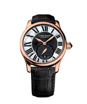 Louis Erard: Womens Emotion Mother Of Pearl Watch.

Louis Erard watches are renowned for their detailed designs and ground-breaking mechanics. Swiss-made with 85 years’ experience in the watch-making industry, Louis Erard has built an outstanding reputation worldwide. Choose from a variety of distinctive styles, whether that’s an oversized chronograph for him or an elegant mother of pearl watch her.