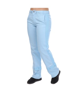 Womens adidas Originals Denim Track Pants in clear blue.- Zip fly and button fastening.- Front pockets.- Side pockets.- Loose fit.- Main Material: 100% Cotton. Insert: 56% Polyester (Recycled)  44% Cotton.- Ref: HE6851
