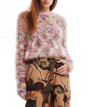 Marca: Desigual   Género: Mujeres   Tipo: Tejidos   Color: Verde   Patrón: Colorido   Escote: Cuello Redondo   Mangas: Manga Larga   Temporada: Otoño/invierno