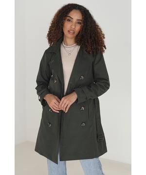 Brave soul stella best sale double breasted mac