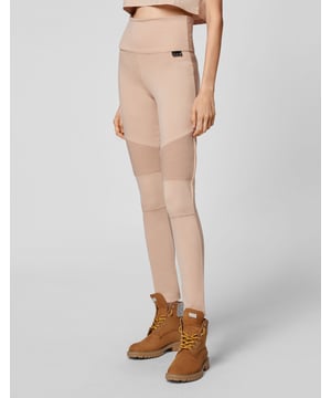 Biker-Leggings mit hoher Taille aus Punto-di-Roma-Jersey. Elastischer Bund.
