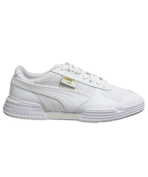 PUMA CGR Perforado White Synthetic Leather Lace Lace Up Mens Entrenadores 370221 02