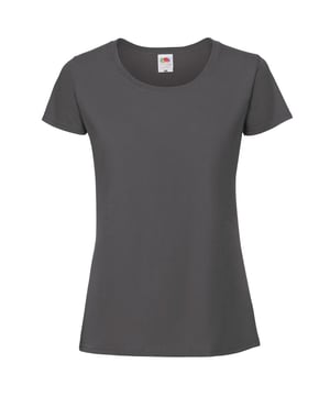 T-Shirt für Frauen. Weiches Tragegefühl. Geformte Seitennähte für eine feminine Passform. Kann bei 60 Grad gewaschen werden. Rundhalsausschnitt mit Baumwolle/Lycra-Rippe und Zwillingsnähten. Selbstgewebte Schulter-zu-Schulter-Bandage. Material: 100% ringgesponnene Baumwolle.