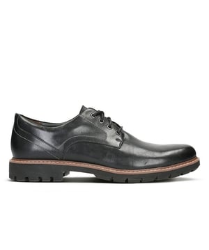Clarks Batcombe Hall Lace-Up Zwart Glad Leer Herenschoenen 261483667
