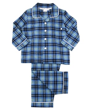 Boys Traditional Blue Morgan Check Pyjamas 
Brushed winter cotton fabric for those chilly nights making them extremely cosy. Very smart indeed!  Your little boy will look SO grown up in these traditional check fabric Pyjamas. 
It’s easy to create family looks with our Morgan Check range as coordinating styles are also available in our adult, girls and baby collections.
100% cotton
Machine Washable
Super soft luxury brushed cotton fabric
Classic front chest pocket
Engraved shell effect buttons
Piping detail

Little known fact: the secret to a good night's sleep is a great pair of pyjamas. Our fan favourite classic two-piece PJ sets are made with 100% cotton and they're full of classic details and checks. Your little one will want to wear these awesome pyjama set all day long!