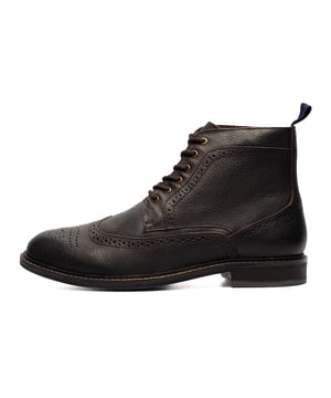 Fusing together a mid-silhouette with premium quality craftmanship for a contemporary, on-trend package, the Catesby England mens Redheugh brogue boot is the ideal choice for formal or casual wear. Crafted from a high-end leather upper and finished with leather overlays, these Catesby England boots are designed to fit and feel great around the foot, keeping feet in comfort and style throughout the day.
 - Premium leather upper
 - Classic brogue-style detailing
 - Soft textile lining
 - Full lace up system
 - Heel Pull Tab
 - Durable outsole delivers grip on a multitude of surfaces
 
 Please Note: Any excess residue which appears around the sole unit of the shoe is a natural occurrence and will not affect the performance of the boot