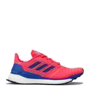 adidas Solar Boost Laufschuh für Damen in Rot.<BR><BR>Vielseitiger Laufschuh, der für einen komfortablen und stabilen Schritt entwickelt wurde. <BR> - Obermaterial aus Textil; dehnbares Netzgewebe im Vorfußbereich. <BR> - Gepolsterter Kragen und Zunge. <BR> - Fitcounter-Fersenkappe für uneingeschränkten Halt und Passform. <BR> - Geformte EVA-Einlegesohle für eine anatomische Passform und hohen Fußkomfort. <BR> - Boost Zwischensohle bietet leichte und schnelle Energie bei jedem Schritt. <BR> - Die Solar Propulsion Rail in der Mittelsohle hilft bei der Führung des Fußes. <BR> - Stabilisierendes TORSION-System für die Integrität des Mittelfußes und die Energierückgabe an den Vorfuß. <BR> - Leichte und elastische STRETCHWEB Gummiaußensohle passt sich dem Boden für mehr Stabilität an und arbeitet strategisch, um die einzigartigen Eigenschaften der Zwischensohle zu optimieren boost von der Berührung bis zur Berührung. <BR> - Die Continental Gummi-Außensohle bietet überlegenen Grip in nassen und trockenen Bedingungen. <BR> - Art des Bogens: normal. <BR> - Reguläre Passform. <BR> - Obermaterial aus Textil und Synthetik, Innenfutter aus Textil, Sohle aus Synthetik.