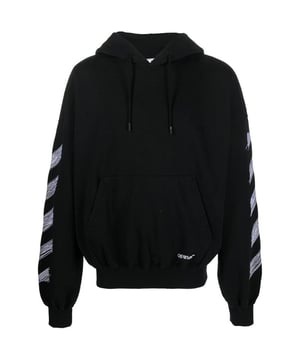 Off-White Scribble Diag Boxy Black Oversized Hoodie. Discover the Off-White Diag Logo black Hoodie - a stylish statement piece featuring a unique Box design! With a truly eye-catching look, this hoodie is perfect for making a bold impact. Wear it with confidence and receive compliments at every corner!. Scribble Diag Branding On The Rear. Drawstring Adjustable Hood, Large Front Kangaroo Pocket, Oversized Fit. 100% Cotton, Made In Italy. Style Code: OMBB110S23FLE005 1001