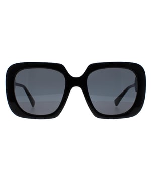 Versace Square Womens Black Dark Grey VE4434  Sunglasses are a bold and striking eyewear option that blends modern design with luxury details. With a square frame made of high-quality acetate, these sunglasses feature tinted lenses that provide 100% UV protection. The Medusa head emblem and gold-tone detailing on the temples add a touch of glamour to the design.