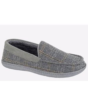 These Zedzzz Neville slippers feature a cozy textile upper crafted in a classic tweed moccasin design, ensuring a timeless appeal. With a plush terry lining and sock, they offer luxurious warmth and comfort for indoor wear. The textile-covered TPR sole provides durability and a sturdy grip. Perfect for relaxing at home, the Zedzzz Neville Slippers combine practicality and comfort. 
 - Textile upper 
 - Tweed moccasin design 
 - Terry lining and sock 
 - Slip on design 
 - Textile covered TPR sole 
 - Zedzzz branding