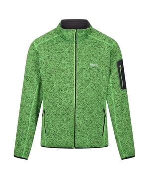 Materiaal: 100% gerecycleerd polyester. Stof: Fleece, Gebreid, Marl, Zachte aanraking. Ontwerp: Logo. 250gsm. Stoftechnologie: Ademend, vochtafvoerend. Mouwtype: Met lange mouwen. Halslijn: Staande Kraag. Zakken: 2 Onderzakken, 1 Mouwzak, Rits. Bevestiging: Volledige ritssluiting.