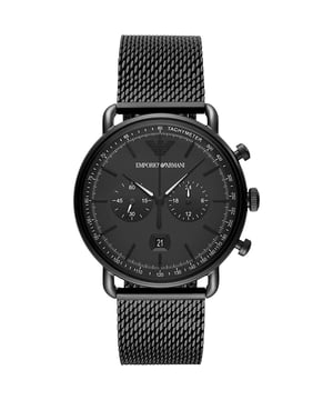 Armani black face watch top