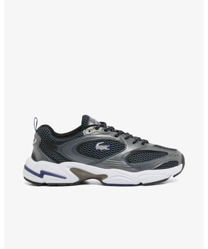 The Storm 96 2K is a creative re-imagining of the Velocity 96, Lacoste’s very first running shoe, blending 2000s running designs with modern, lifestyle-centered features. With dynamic lines and bold choices of materials, including metallic elements to create a striking style.
 

Mesh and synthetic leather upper
TPU plate and inserts in midsole for improved support
EVA midsole for comfort and cushioning
Textured, robust, high-grip rubber outsole
Signature crocodile on center panel, heel and tongue

Upper: 59% Polyester 41% Polyurethane; Lining: 100% Recycled Polyester; Insole: 100% Polyester; Outsole: 48% EVA 43% Rubber 9% Thermoplastic Polyurethane
48SMA0071
 