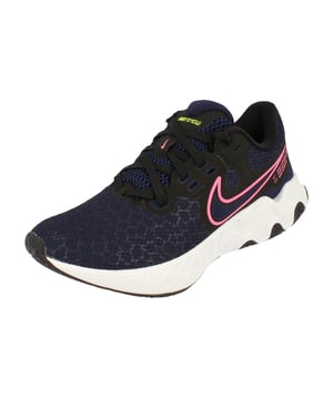 Zapatillas de deporte negras con logotipo de la marca Nike Trainer, parte superior de tela y otros materiales, suela de goma con cordones Estilo: CU3508 401