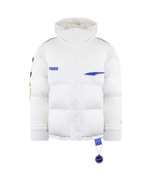 Puma x Ader Fout Lange Mouw Zip Up Wit Heren Donzen Pufferjas 595534 02