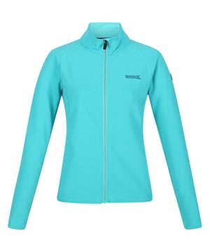 The Nevona women's zip-up jacket from Regatta is hardwearing and fuss free - ideal for keeping active. The women's full-zip jacket is made with a polyester and elastane blend  allowing you to move without restriction and providing lasting wear. It's perfect for wearing on outdoor adventures. The stretch binding at the cuffs and hem keeps out the elements. 2 zipped pockets completes the jacket.