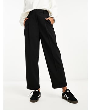 Trousers & Leggings by ASOS DESIGN Make your jeans jealous High rise Belt loops Functional pockets Relaxed, tapered fitSold By: Asos