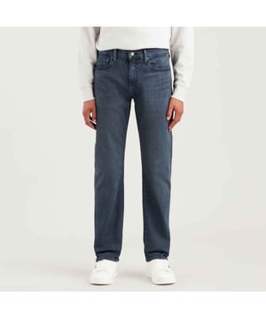 Heren Levis 502 Tapered Richmond in zwart-blauw.- 5-pocketconstructie. - Gulp met rits en knoopsluiting.- Bedrukte lederen patch achteraan in de taille.- Riemlussen.- Taps toelopende pasvorm.- Ref: 295071030