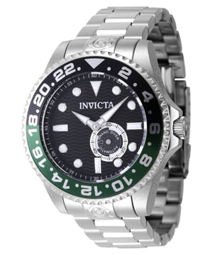 El Invicta 47296 tiene una caja de acero inoxidable de 47 millimetros con una esfera negro.
Esta modelo funciona con un movimiento de Automático preciso.
Resistencia a la presión de aqua de 30 bares.
Este modelo es parte de la colección Invicta Grand Diver.

2 años de garantía Invicta.