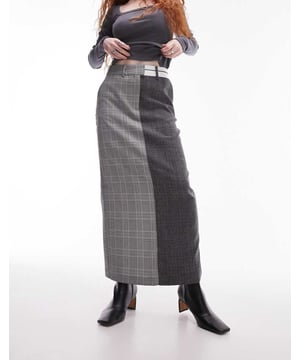 Skirts by Topshop Welcome to the next phase of Topshop Check design High rise Belt loops Functional pockets Kick split Regular fitSold By: Asos