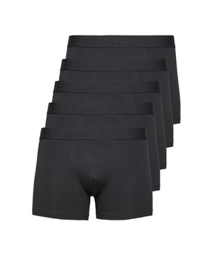 Erleben Sie unvergleichlichen Komfort mit dem Fünferpack Boxershorts von Selected Homme.   Diese Boxershorts bieten eine körpernahe Passform und einen elastischen Bund, der für exzellenten Halt sorgt, ohne einzuengen.   Der stilvolle Logobund verleiht jedem Boxershort ein markantes Detail, das sowohl subtil als auch raffiniert ist.   Hergestellt aus hochwertigen Materialien, garantieren diese Boxershorts außergewöhnlichen Tragekomfort und Langlebigkeit.   Mit diesem praktischen Fünferpack haben Sie stets eine Auswahl an bequemen und eleganten Basics zur Hand.   Ideal für den Alltag oder besondere Anlässe - sie vereinen Funktionalität mit stilvollem Design und sorgen für ein rundum gutes Gefühl.