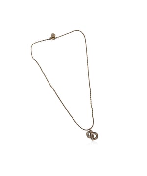 VINTAGE, RRP AS NEW
Vintage Christian Dior gold metal chain necklace with CD logo pendant, embellished with 6 small rhinestones. Spring ring closure. Small CD charm at the end of the necklace. Chain about 14.5 inches - 36.8 cm. Made in Germany Condition Rating: A - EXCELLENTCondition Details: Gently used. Please, look carefully at the photos and ask for any detail.  Box?: ?: No Measurments:  length: 368 mm