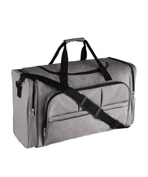 Material: Polyester. Length: 56cm. Height: 30cm. Width: 26cm. Denier: 600D. Adjustable Shoulder Strap, Internal Baseboard, Padded Carry Handle, Removable Shoulder Strap, Stud Feet. Design: Plain. Compartments: 1 Main Compartment. Pockets: 1 Front Pocket, 2 Side Pockets, Zip. Capacity: 46L. Sustainability: ACCORD, Amfori, BSCI, Fair Wear Approved, PETA-Approved Vegan, REACH, SAC Approved.