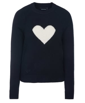 100% kasjmier; Zadig & Voltaire trui LILI WS HART;  Model: KWSW01553 010FS;  Hoogwaardige afwerking;  100% kasjmier;  ronde hals;  lange mouw