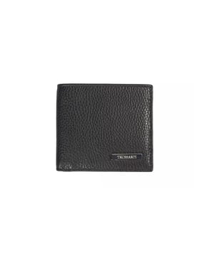 Zwart lederen portemonnee
  Heren accessoire
  Gemaakt van leer met relief
  Boekachtige opening
  Muntvak
  Meerdere kaarthouders
  Afmetingen: 13x16x3